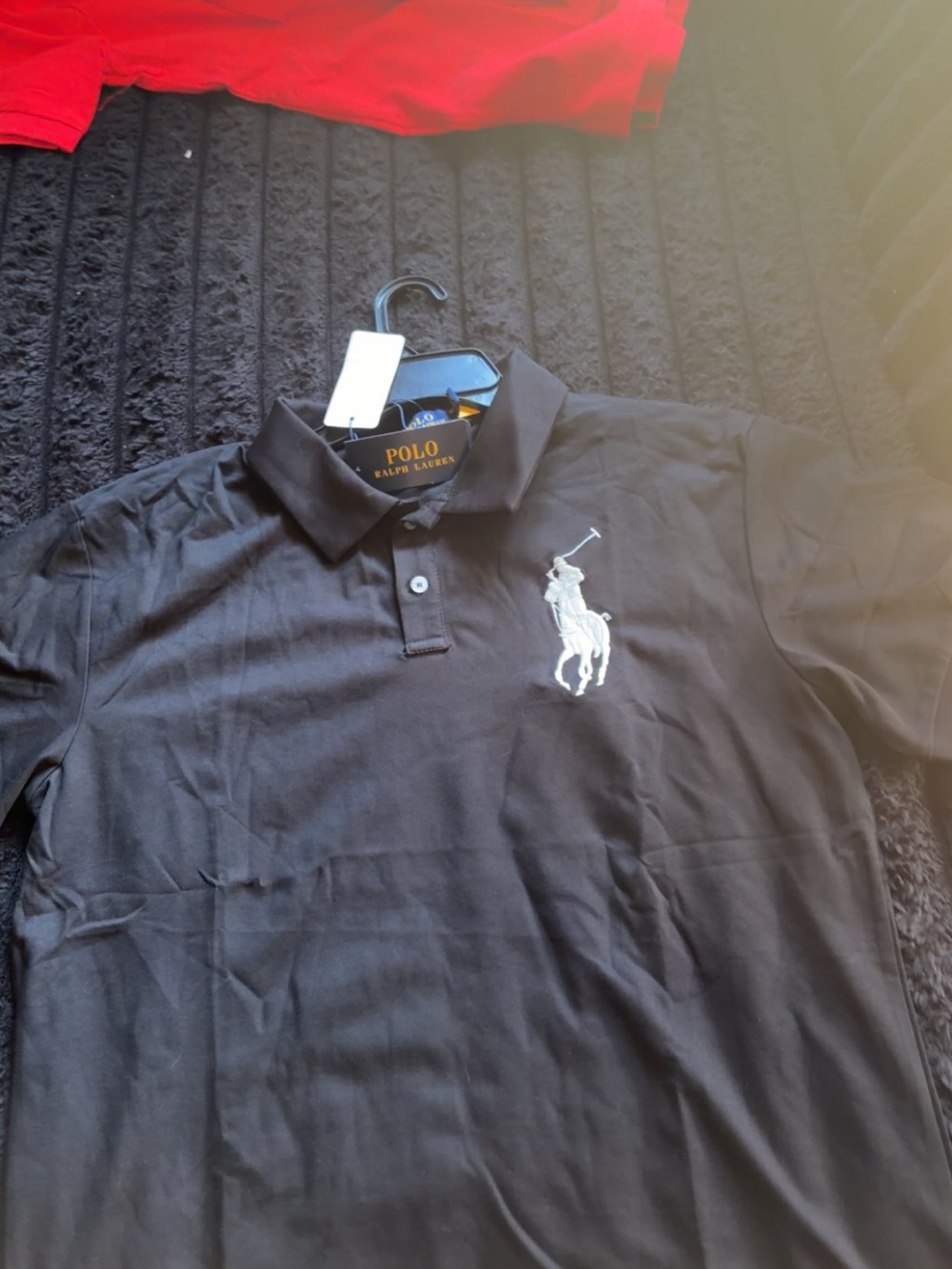 Polo by Ralph Lauren Black Polo Shirt with White Pony Logo